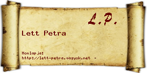 Lett Petra névjegykártya