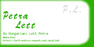 petra lett business card